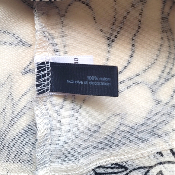 Vintage The Limited Sheer Floral Mesh Embellished Top, Lined, Size S - Picture 9 of 12